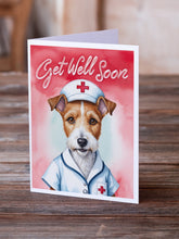 Load image into Gallery viewer, Fox Terrier Get Well Soon Greeting Cards - Blank Note Cards – 8-Pack of Artist-Designed Cards with Envelopes