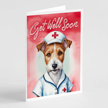 Load image into Gallery viewer, Fox Terrier Get Well Soon Greeting Cards - Blank Note Cards – 8-Pack of Artist-Designed Cards with Envelopes