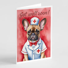 Load image into Gallery viewer, French Bulldog Get Well Soon Greeting Cards - Blank Note Cards – 8-Pack of Artist-Designed Cards with Envelopes