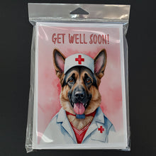 Load image into Gallery viewer, German Shepherd Get Well Soon Greeting Cards - Blank Note Cards – 8-Pack of Artist-Designed Cards with Envelopes