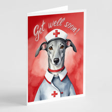 Load image into Gallery viewer, Greyhound Get Well Soon Greeting Cards - Blank Note Cards – 8-Pack of Artist-Designed Cards with Envelopes
