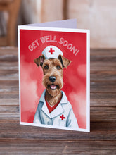 Load image into Gallery viewer, Irish Terrier Get Well Soon Greeting Cards - Blank Note Cards – 8-Pack of Artist-Designed Cards with Envelopes
