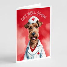 Load image into Gallery viewer, Irish Terrier Get Well Soon Greeting Cards - Blank Note Cards – 8-Pack of Artist-Designed Cards with Envelopes