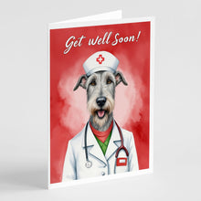 Load image into Gallery viewer, Irish Wolfhound Get Well Soon Greeting Cards - Blank Note Cards – 8-Pack of Artist-Designed Cards with Envelopes