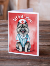 Load image into Gallery viewer, Keeshond Get Well Soon Greeting Cards - Blank Note Cards – 8-Pack of Artist-Designed Cards with Envelopes