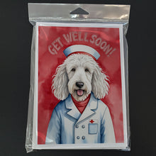 Load image into Gallery viewer, Komondor Get Well Soon Greeting Cards - Blank Note Cards – 8-Pack of Artist-Designed Cards with Envelopes