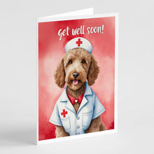 Load image into Gallery viewer, Labradoodle Get Well Soon Greeting Cards - Blank Note Cards – 8-Pack of Artist-Designed Cards with Envelopes