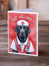 Load image into Gallery viewer, Black Labrador Retriever Get Well Soon Greeting Cards - Blank Note Cards – 8-Pack of Artist-Designed Cards with Envelopes