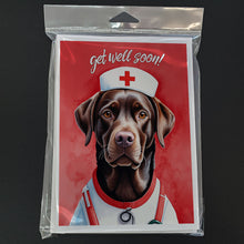 Load image into Gallery viewer, Chocolate Labrador Retriever Get Well Soon Greeting Cards - Blank Note Cards – 8-Pack of Artist-Designed Cards with Envelopes