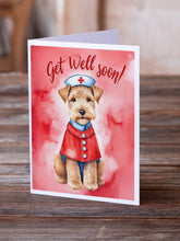 Load image into Gallery viewer, Lakeland Terrier Get Well Soon Greeting Cards - Blank Note Cards – 8-Pack of Artist-Designed Cards with Envelopes