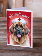 Load image into Gallery viewer, Leonberger Get Well Soon Greeting Cards - Blank Note Cards – 8-Pack of Artist-Designed Cards with Envelopes
