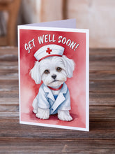 Load image into Gallery viewer, Maltese Get Well Soon Greeting Cards - Blank Note Cards – 8-Pack of Artist-Designed Cards with Envelopes