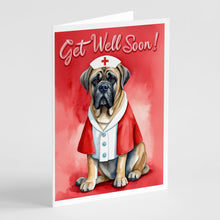 Load image into Gallery viewer, Mastiff Get Well Soon Greeting Cards - Blank Note Cards – 8-Pack of Artist-Designed Cards with Envelopes