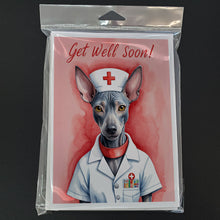 Load image into Gallery viewer, Mexican Hairless Dog Get Well Soon Greeting Cards - Blank Note Cards – 8-Pack of Artist-Designed Cards with Envelopes