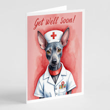 Load image into Gallery viewer, Mexican Hairless Dog Get Well Soon Greeting Cards - Blank Note Cards – 8-Pack of Artist-Designed Cards with Envelopes