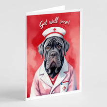 Load image into Gallery viewer, Neapolitan Mastiff Get Well Soon Greeting Cards - Blank Note Cards – 8-Pack of Artist-Designed Cards with Envelopes
