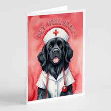 Load image into Gallery viewer, Newfoundland Get Well Soon Greeting Cards - Blank Note Cards – 8-Pack of Artist-Designed Cards with Envelopes