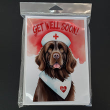 Load image into Gallery viewer, Newfoundland Get Well Soon Greeting Cards - Blank Note Cards – 8-Pack of Artist-Designed Cards with Envelopes