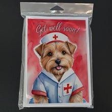 Load image into Gallery viewer, Norfolk Terrier Get Well Soon Greeting Cards - Blank Note Cards – 8-Pack of Artist-Designed Cards with Envelopes