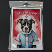 Load image into Gallery viewer, Pit Bull Terrier Get Well Soon Greeting Cards - Blank Note Cards – 8-Pack of Artist-Designed Cards with Envelopes