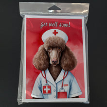 Load image into Gallery viewer, Poodle Get Well Soon Greeting Cards - Blank Note Cards – 8-Pack of Artist-Designed Cards with Envelopes