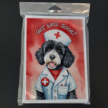 Load image into Gallery viewer, Portuguese Water Dog Get Well Soon Greeting Cards - Blank Note Cards – 8-Pack of Artist-Designed Cards with Envelopes