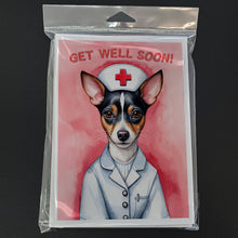 Load image into Gallery viewer, Rat Terrier Get Well Soon Greeting Cards - Blank Note Cards – 8-Pack of Artist-Designed Cards with Envelopes
