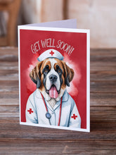 Load image into Gallery viewer, Saint Bernard Get Well Soon Greeting Cards - Blank Note Cards – 8-Pack of Artist-Designed Cards with Envelopes