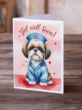 Load image into Gallery viewer, Shih Tzu Get Well Soon Greeting Cards - Blank Note Cards – 8-Pack of Artist-Designed Cards with Envelopes