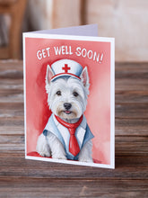 Load image into Gallery viewer, Westie Get Well Soon Greeting Cards - Blank Note Cards – 8-Pack of Artist-Designed Cards with Envelopes