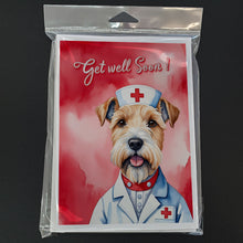 Load image into Gallery viewer, Wheaten Terrier Get Well Soon Greeting Cards - Blank Note Cards – 8-Pack of Artist-Designed Cards with Envelopes