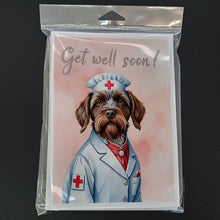 Load image into Gallery viewer, Wirehaired Pointing Griffon Get Well Soon Greeting Cards - Blank Note Cards – 8-Pack of Artist-Designed Cards with Envelopes