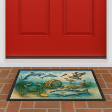Load image into Gallery viewer, Along the coast - Crab Pelican Dolphins Doormat-24x36 Indoor / Outdoor Rug | Made in USA