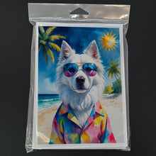 Load image into Gallery viewer, American Eskimo Summer Beach Time Greeting Cards Pack of 8