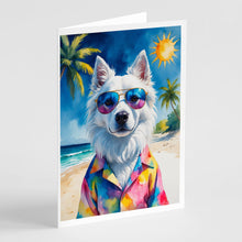 Load image into Gallery viewer, American Eskimo Summer Beach Time Greeting Cards Pack of 8