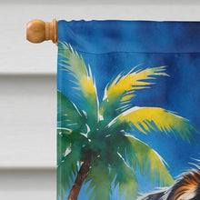 Load image into Gallery viewer, Australian Shepherd Summer Beach Time House Flag