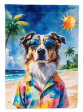 Load image into Gallery viewer, Australian Shepherd Summer Beach Time House Flag
