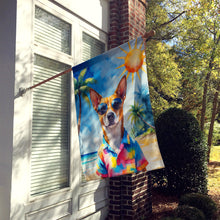 Load image into Gallery viewer, Basenji Summer Beach Time House Flag