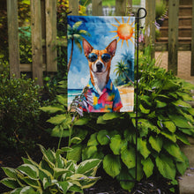 Load image into Gallery viewer, Basenji Summer Beach Time Garden Flag