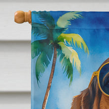 Load image into Gallery viewer, Basset Hound Summer Beach Time House Flag
