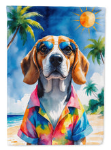 Load image into Gallery viewer, Beagle Summer Beach Time House Flag