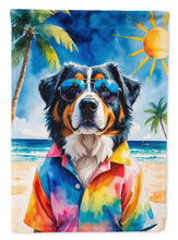 Load image into Gallery viewer, Bernese Mountain Dog Summer Beach Time Garden Flag