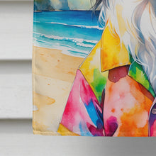 Load image into Gallery viewer, Border Collie Summer Beach Time House Flag