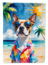 Load image into Gallery viewer, Red Boston Terrier Summer Beach Time Garden Flag