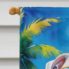 Load image into Gallery viewer, White Boxer Summer Beach Time House Flag