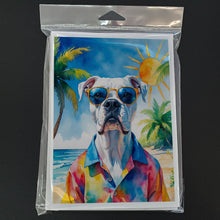 Load image into Gallery viewer, White Boxer Summer Beach Time Greeting Cards Pack of 8