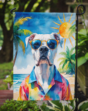 Load image into Gallery viewer, White Boxer Summer Beach Time Garden Flag