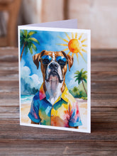 Load image into Gallery viewer, Boxer Summer Beach Time Greeting Cards Pack of 8
