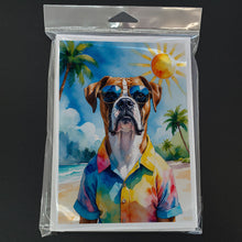 Load image into Gallery viewer, Boxer Summer Beach Time Greeting Cards Pack of 8