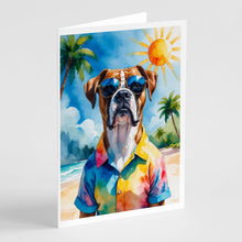 Load image into Gallery viewer, Boxer Summer Beach Time Greeting Cards Pack of 8